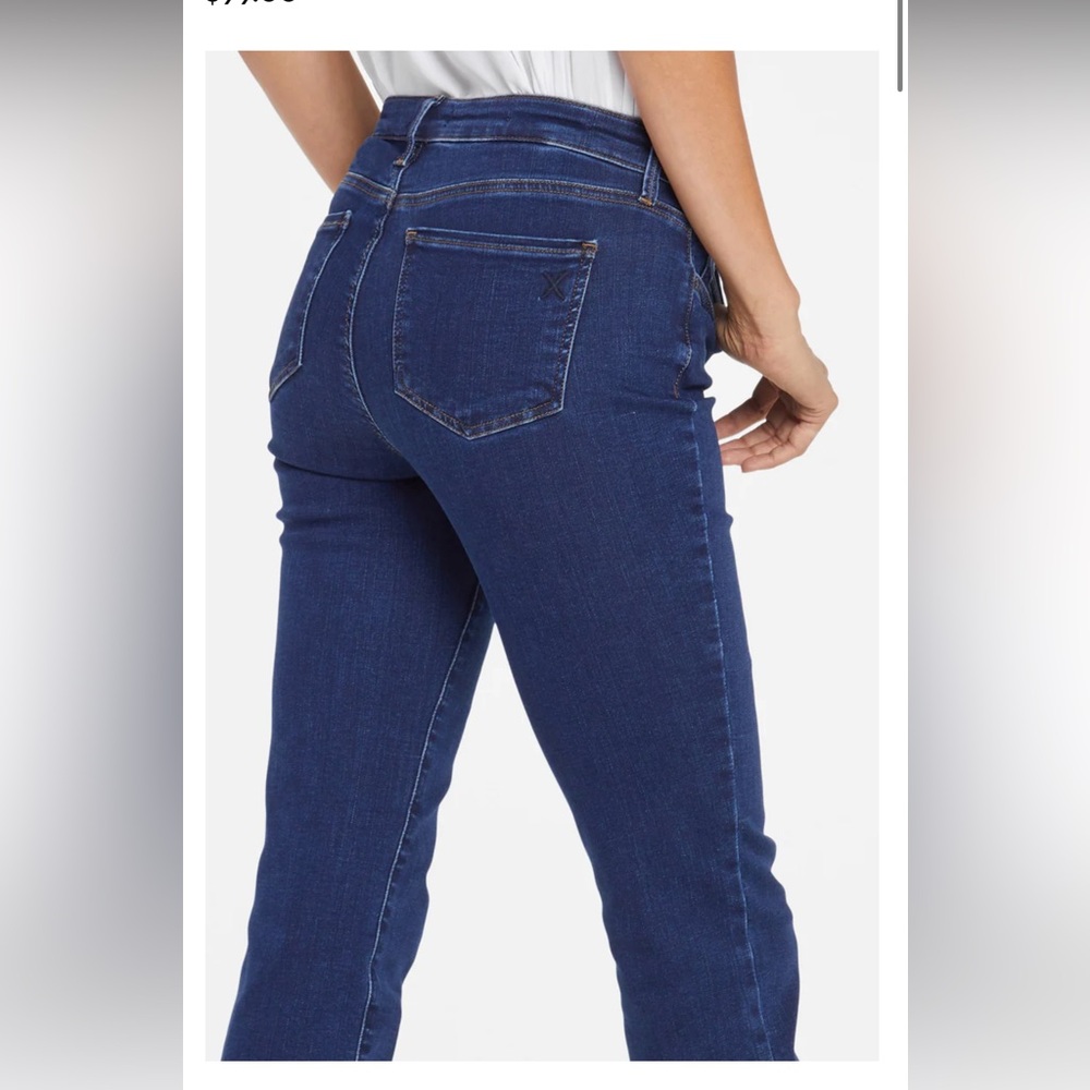 NYDJ Women's Mid Rise Sheri Slim Fit Skinny Jeans Dark Wash Blue Size 14W - Picture 7 of 12